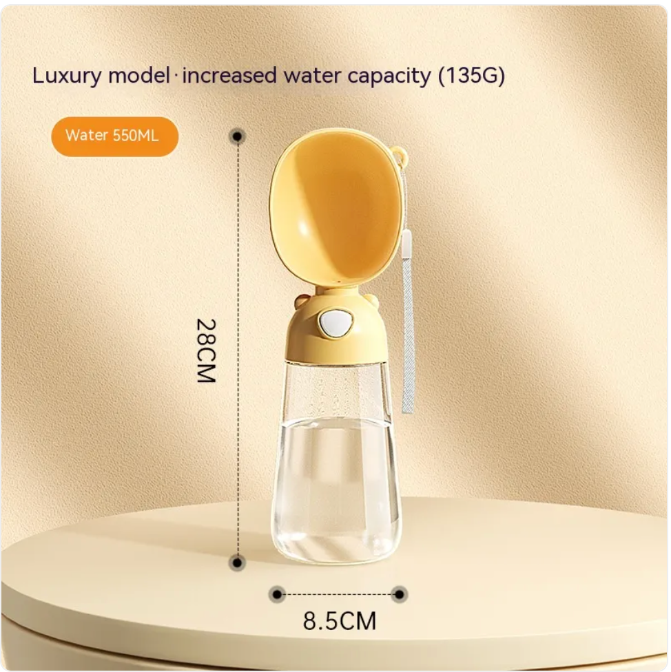 Portable Dog Water Bottle & Travel Feeder