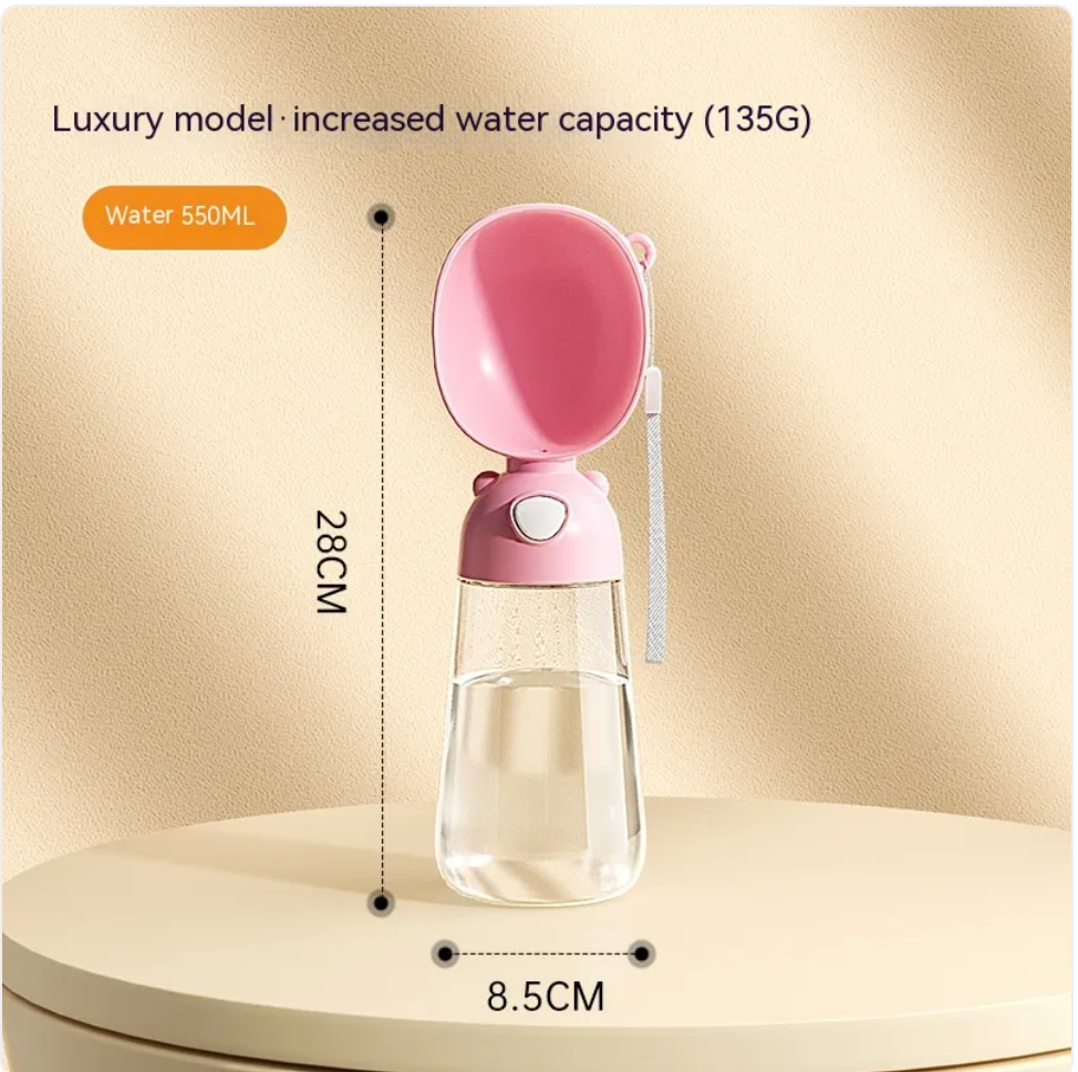 Portable Dog Water Bottle & Travel Feeder